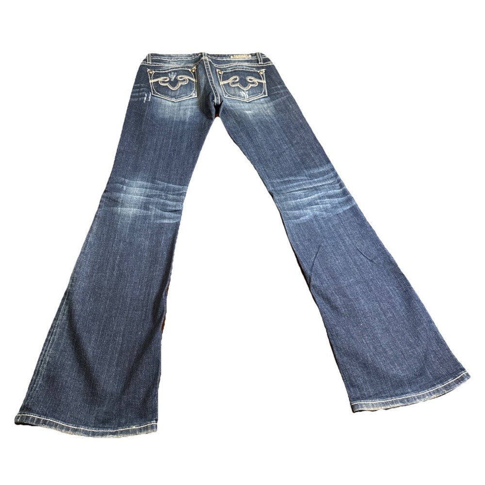EXPRESS ReRock Bootcut Jeans Women's Size 4L Dark Wash Stretch Denim - Picture 7 of 7